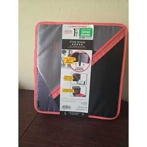 Mead Five Star Dual Ring Zipper Binder 1.5 Inch 950 Sheets Retro Pink Gray NEW
